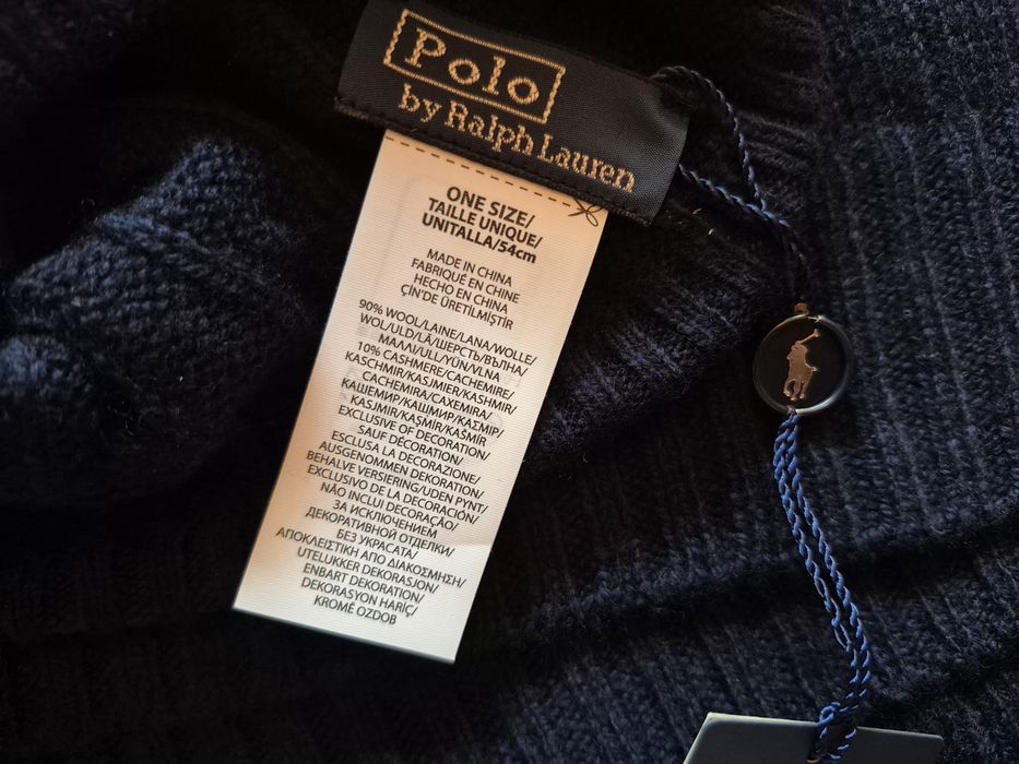 Czapka Szalik Rękawiczki Zestaw Komplet Ralph Lauren