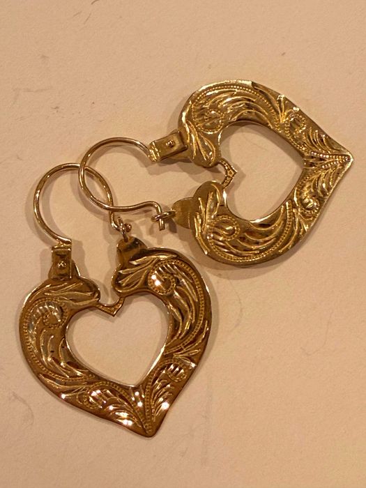 złote kolczyki próba 585 złoto  Czechy