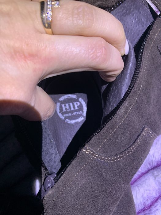 Ботинки нат замш под козаки