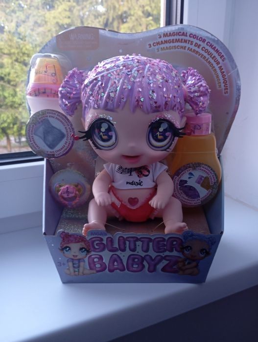 Lalka Mermaize Glitter Baby zmieniająca kolor włosów akcesoria
