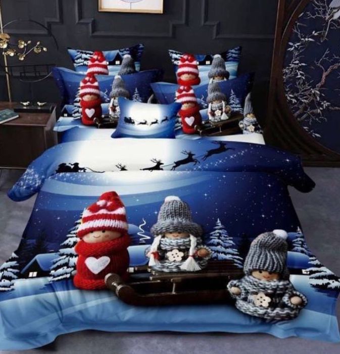 Постельное белье на кровать Фланель байка 4 наволочки Постіль байка