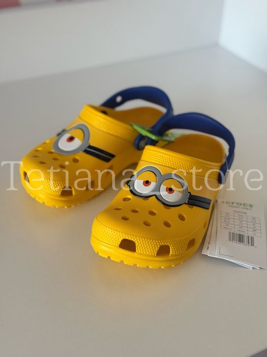 Crocs Classic I AM Minions крокси для хлопчика жовті міньйони нікчемний я C8 C9 C10 C11 C12 C13 J1 J2 J3