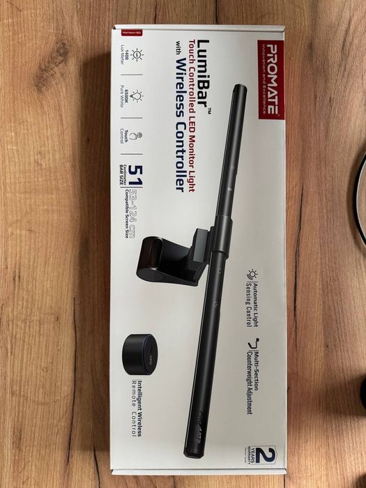 Лампа для монітора Promate LumiBar з бездротовим пультом