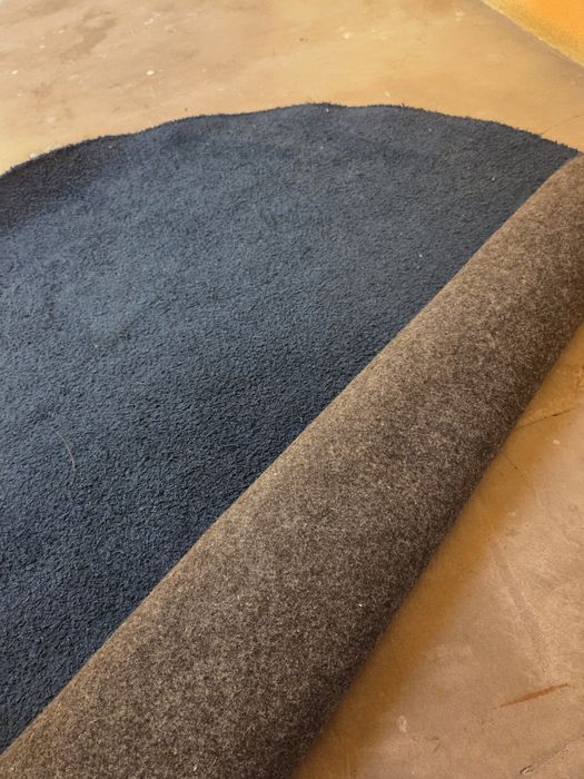 Carpete lavável azul