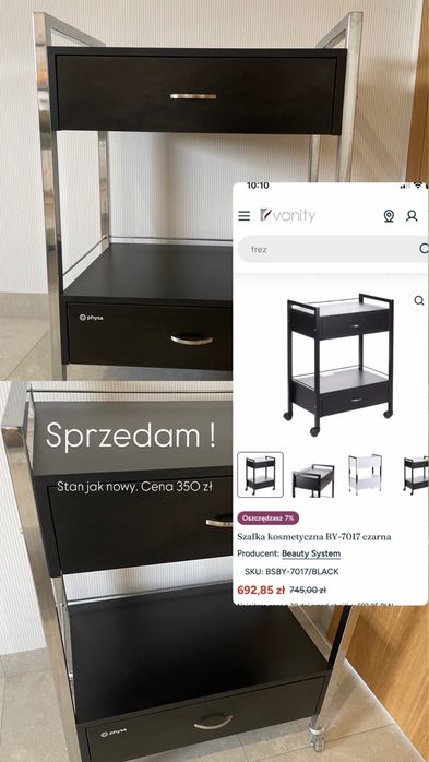 Pomocnik/ stolik kosmetyczny/fryzjerki