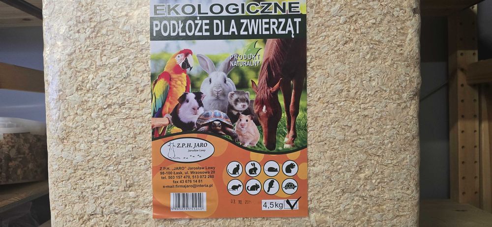 Trociny dla gryzoni, królików, ptaków, papug, kur itd 4,5kg