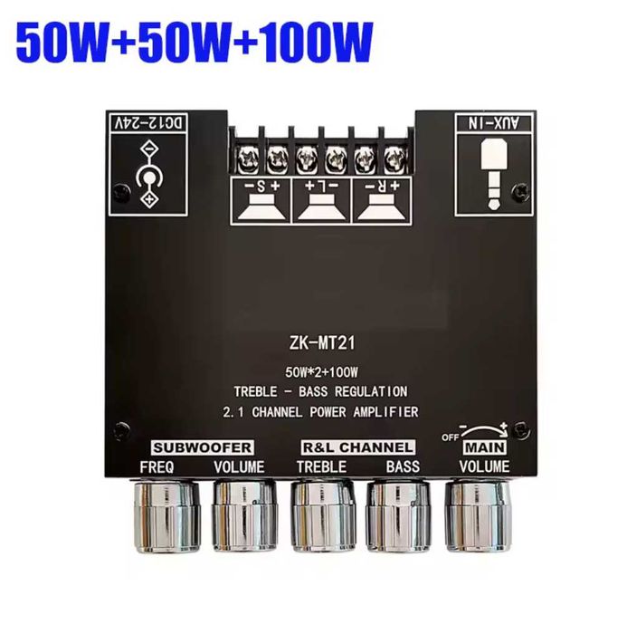 Усилитель звука ZK МТ 21 100вт блютуз сабвуфер и другие, знижка