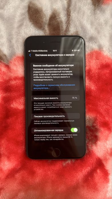 iPhone 8 Plus 256 GB Black / Czarny (Do wymiany baterii)