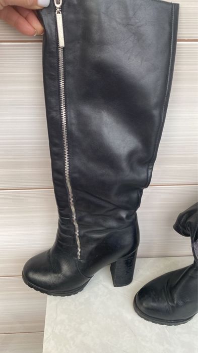 Шкіряні чоботи сапоги