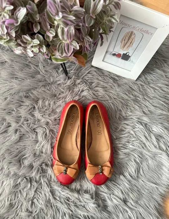 Baleriny vinatege skórzane skóra Boho cottge core coquette Lasocki 36