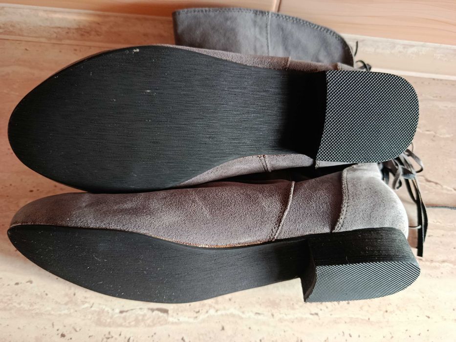 Nowe szare botki roz.40