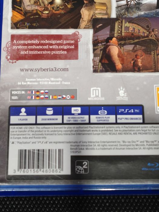 Gra Syberia 3 na Ps4