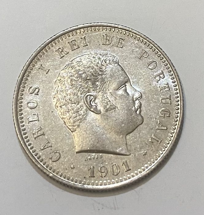 Moeda  28 - 200 Reis D CARLOS 1901