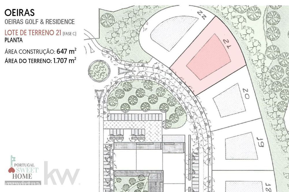 Oeiras Golf & Residence - Lote de Terreno 21-C (1.707 m2) p/construção