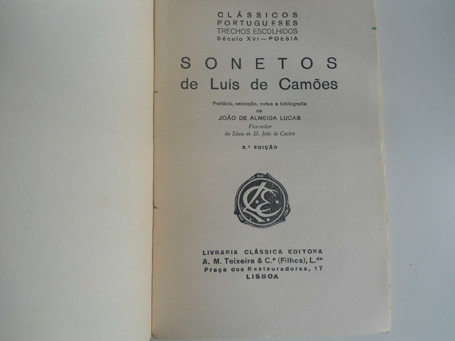 Sonetos de Luís de Camões (1961)