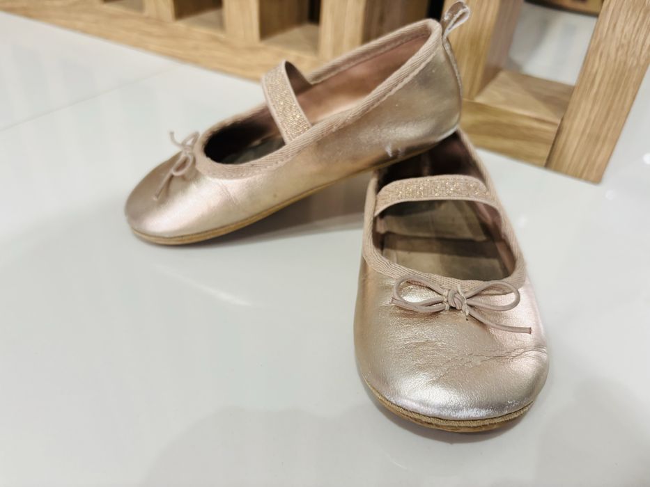 Balerinki dla dziewczynki, H&M, rozmiar 23, kolor złoty