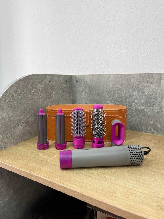 ФЕН стайлер з 5 насадками! Фен ДАЙСОН в кейсі + 5 насадок! Кожаний.