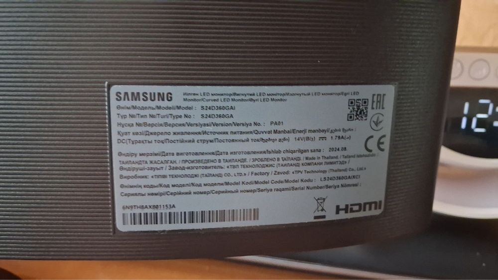 Вигнутий монітор 24" Samsung S24D360GAI Full HD / Стан ідеальний