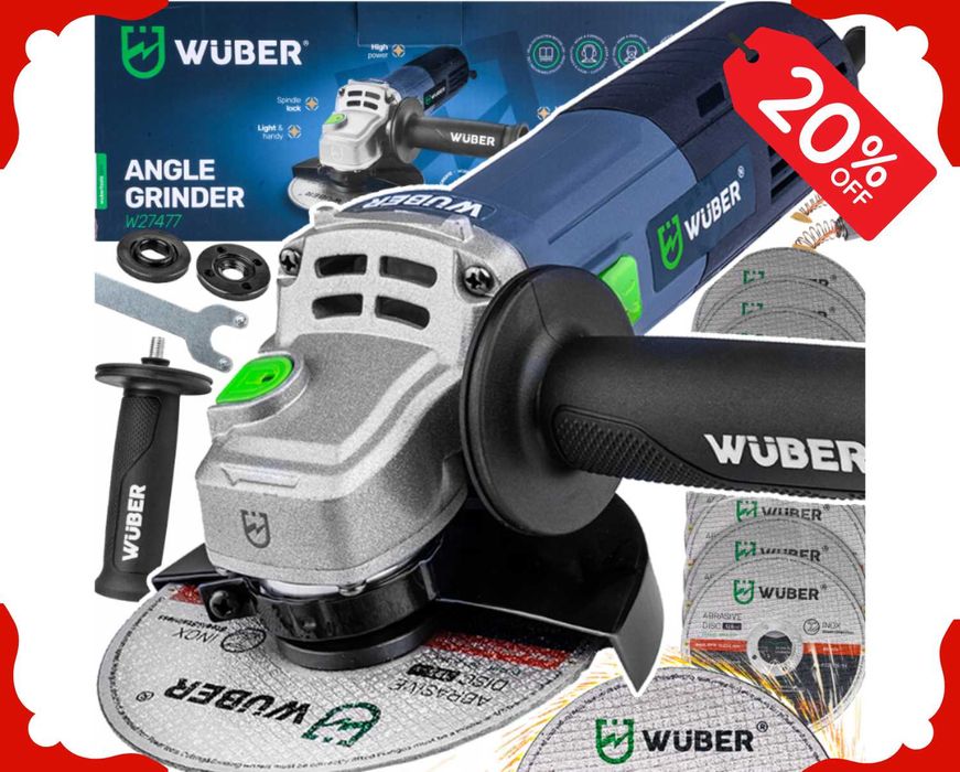 Nowa SZLIFIERKA Kątowa Kątówka Diax 1600W Mocna 10 Tarcz Zestaw (-20%)