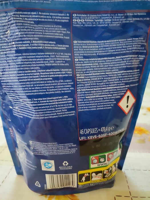 Kapsułki do zmywarki Finish 46 szt Nowe opakowanie