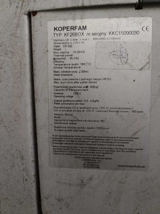 Salamandra Koperfam KF26BOX (Pellets)