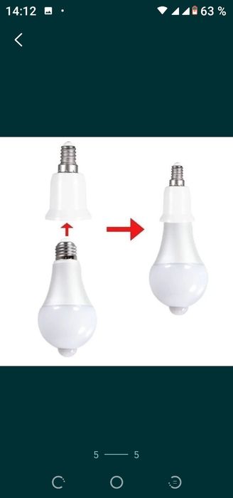 Переходники Е27 на Е14 для лампочек..