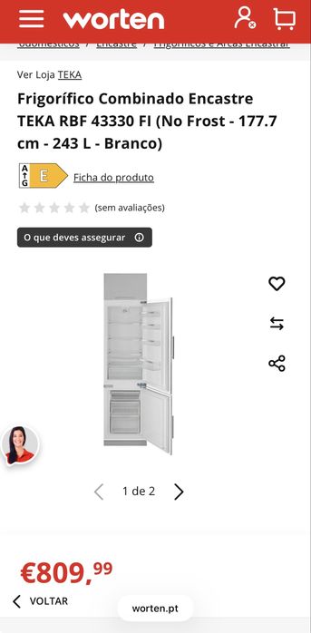 Combinado encastrado TEKA modelo RBF43330 FI EU