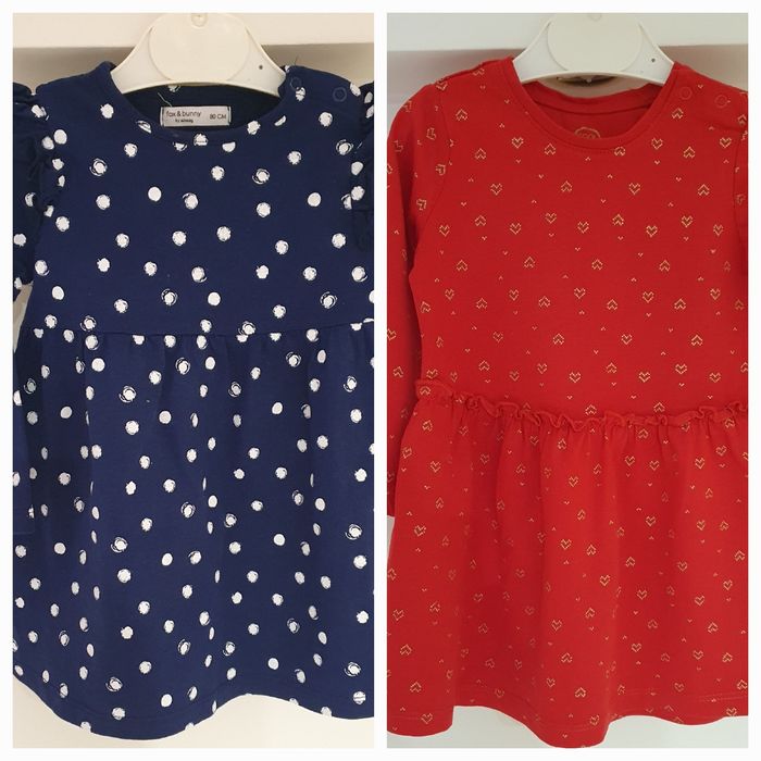 Paczka ubranek świątecznych r.74-86