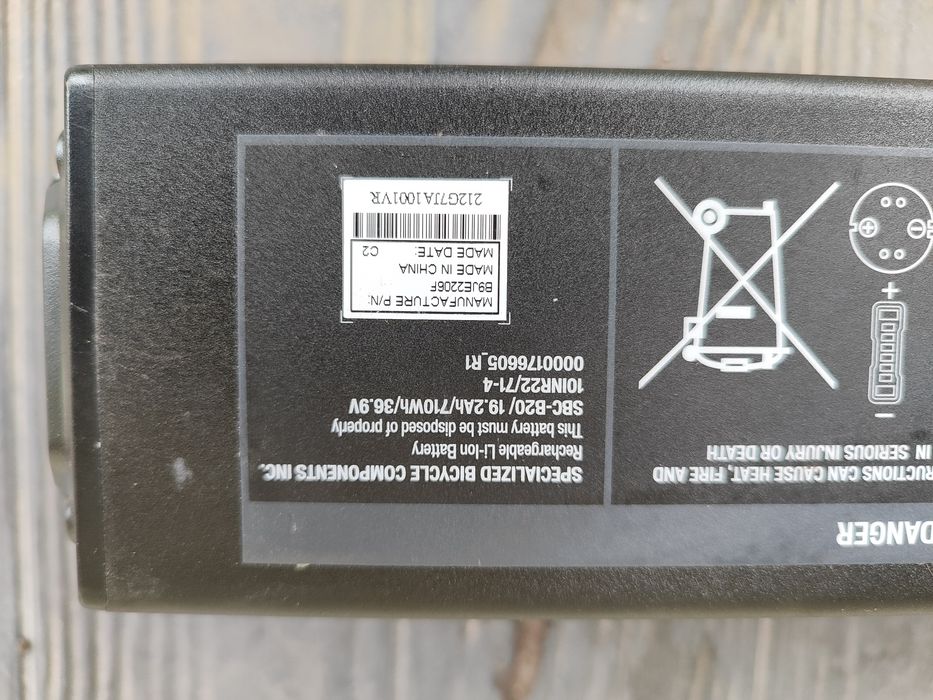 Bateria ebike SPECIELIAZED SBC B20 710wh uszkodzona