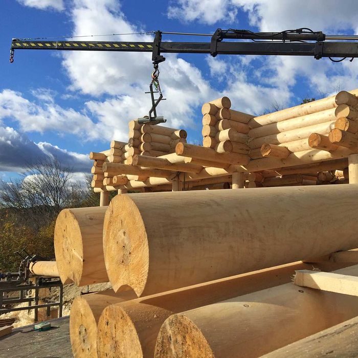 Bal drewniany toczony 160mm, bale na dom