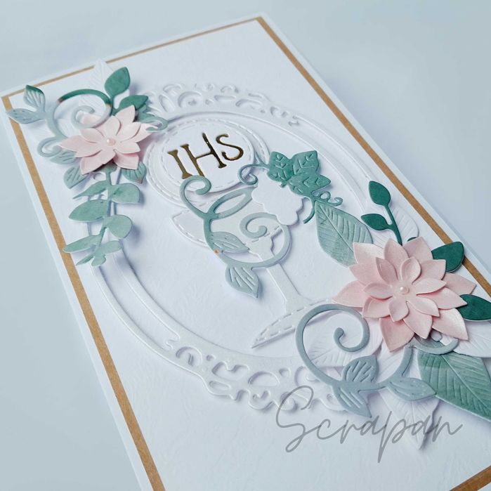 Pamiątka Pierwszej Komunii Świętej, kartka komunia