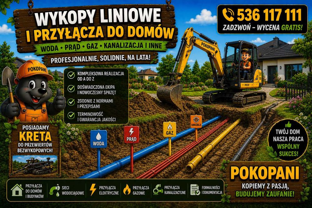 Kompleksowe Usługi Ziemne i Ogrodowe / Kret - Przecisk / Transport