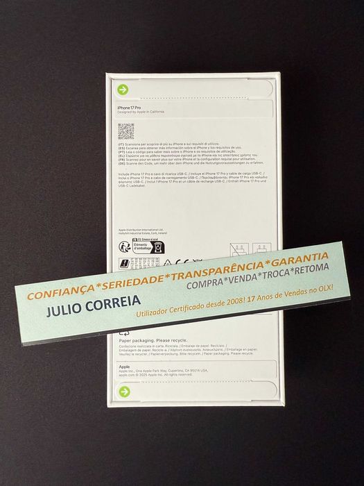 Iphone 17 Pro 512 GB NOVO em Caixa - Factura e Garantia 3 Anos