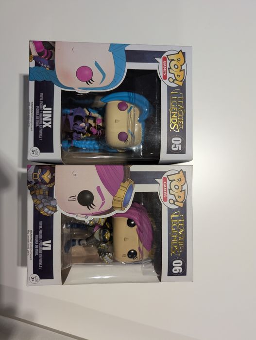 Pack Funko Pop! League of Legends - Jinx #05 & Vi #06 (Originais / Vau