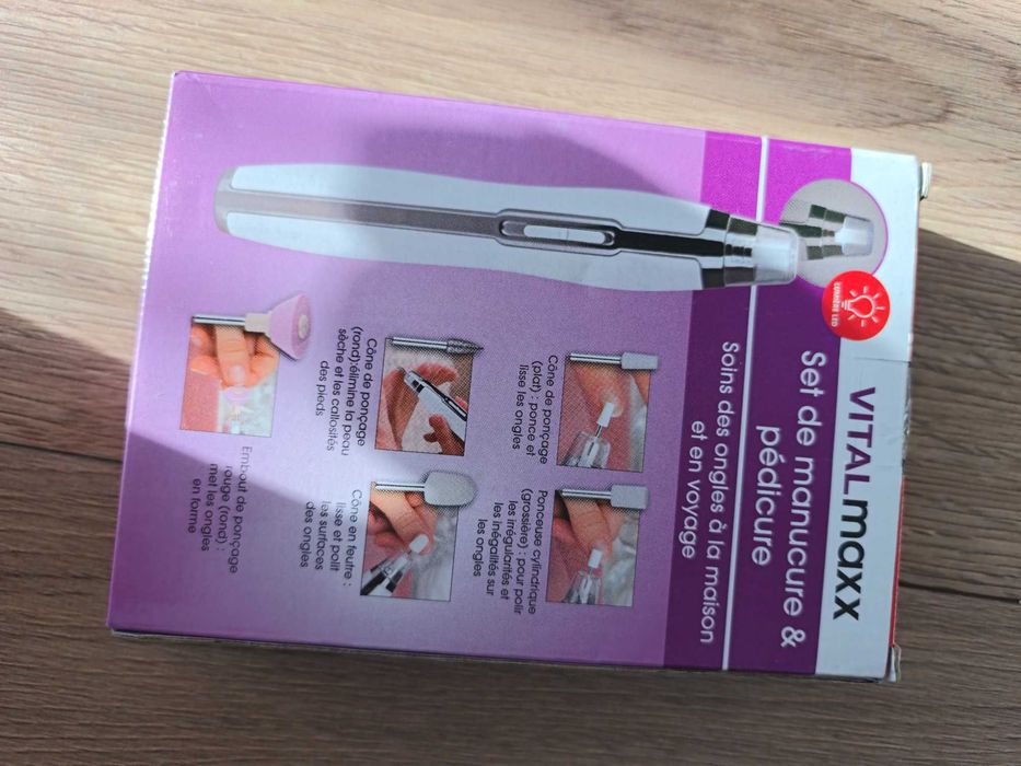zestaw do manicure i pedicure frezarka 5 nasadek vitalmaxx