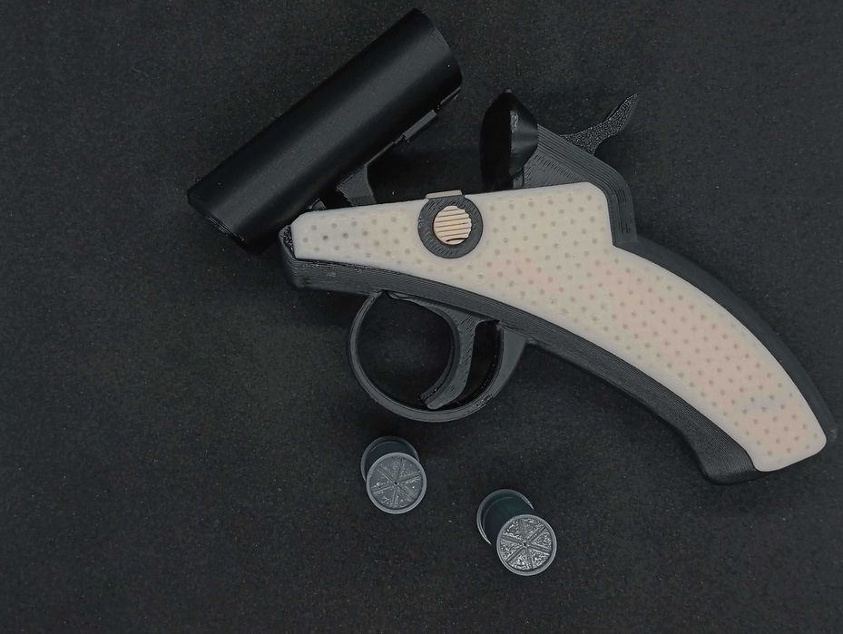 Dwulufowy Fidget Shotgun Model 3D Antystresowy Gadżet Kolekcjonerski