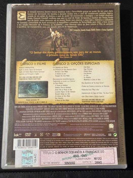 DVD O Senhor dos Anéis - Irmandade do Anel