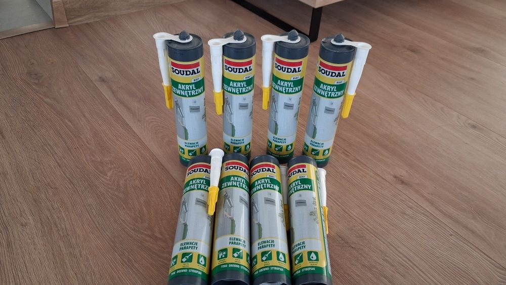 Akryl biały zewnętrzny Soudal akrylowy uszczelniacz budowlany 280ml elewacje