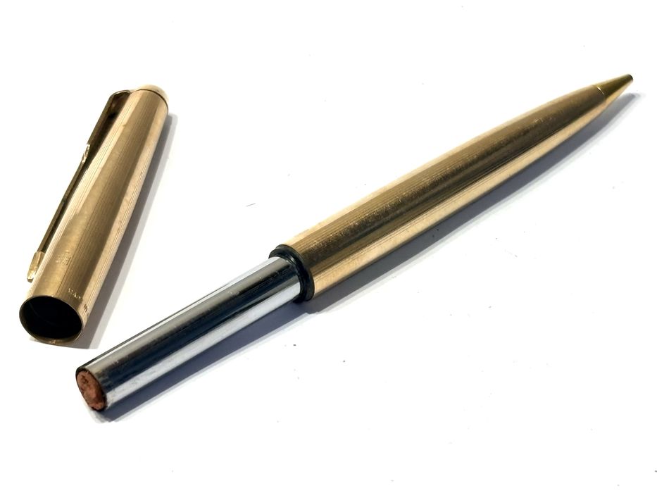 Fantástica caneta lapiseira PARKER 61-65 vintage com plaque de ouro