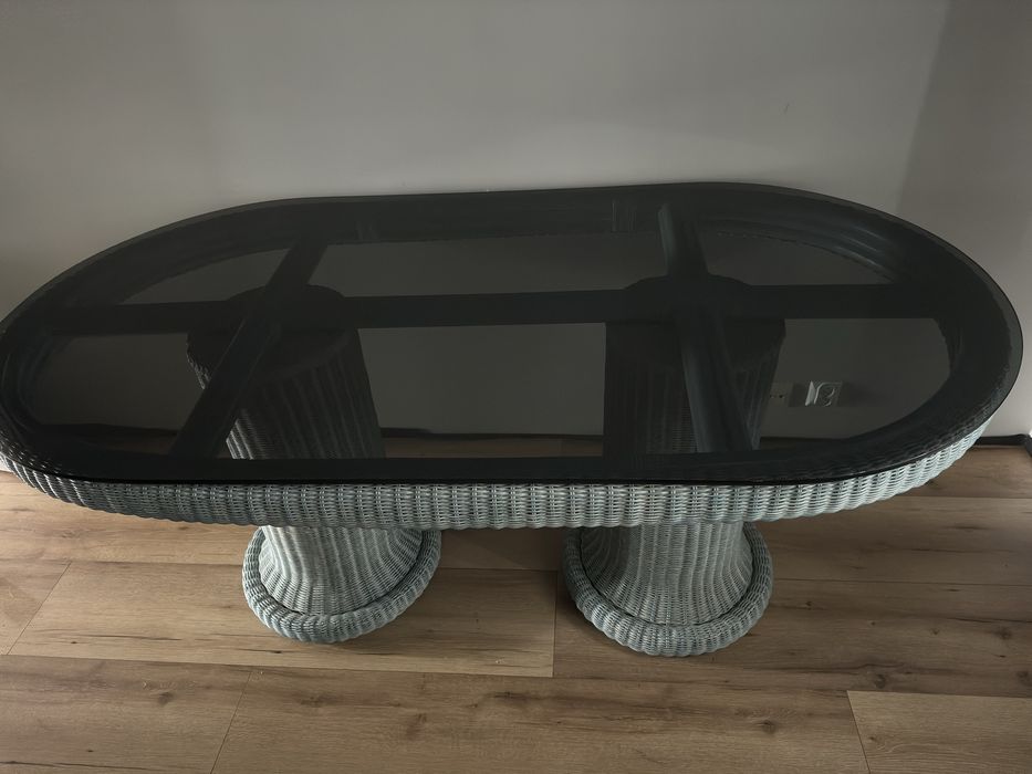 Stół ratanowy owalny