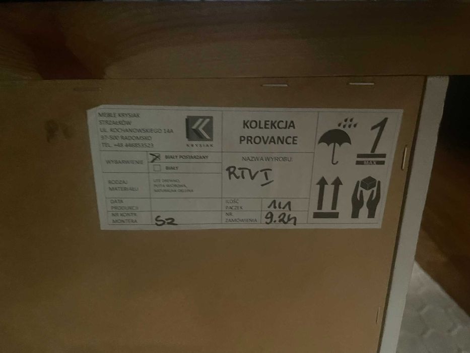 Stylowa Szafka RTV LITE DREWNO Meble Krysiak Kolekcja Provance