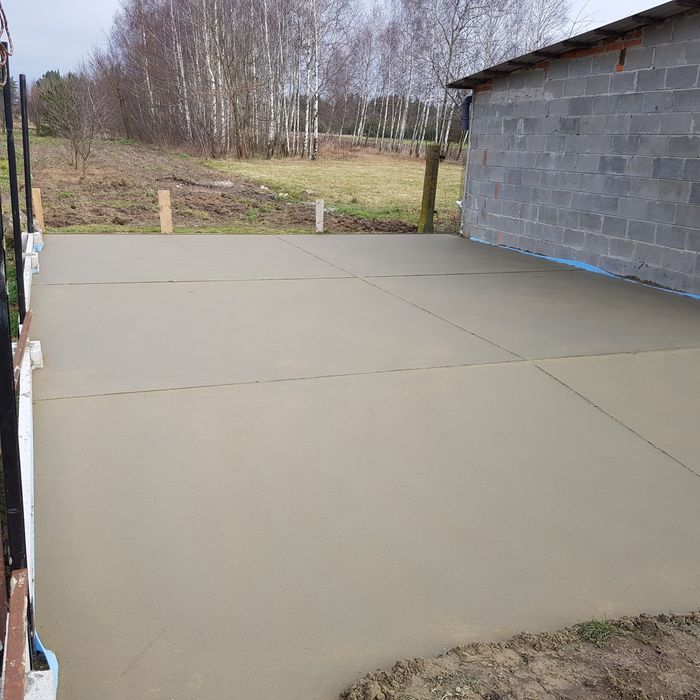 Wylewki posadzki mixokretem, mixokret. Układanie styropianu.STYROBETON