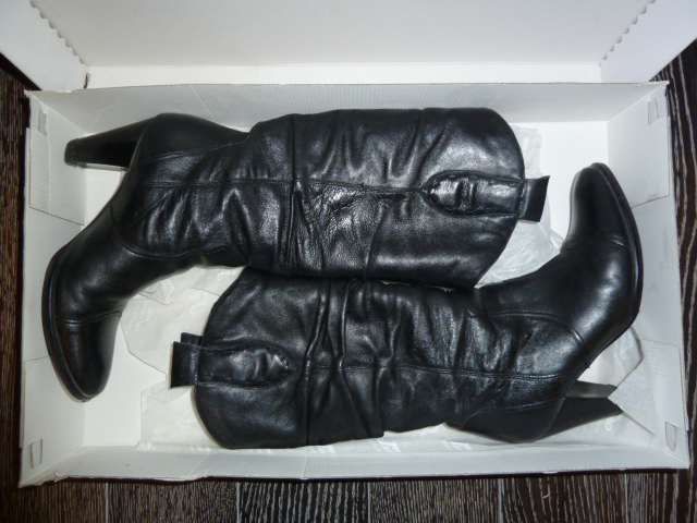 czarne kozaki Lizard r.35 skóra naturalna