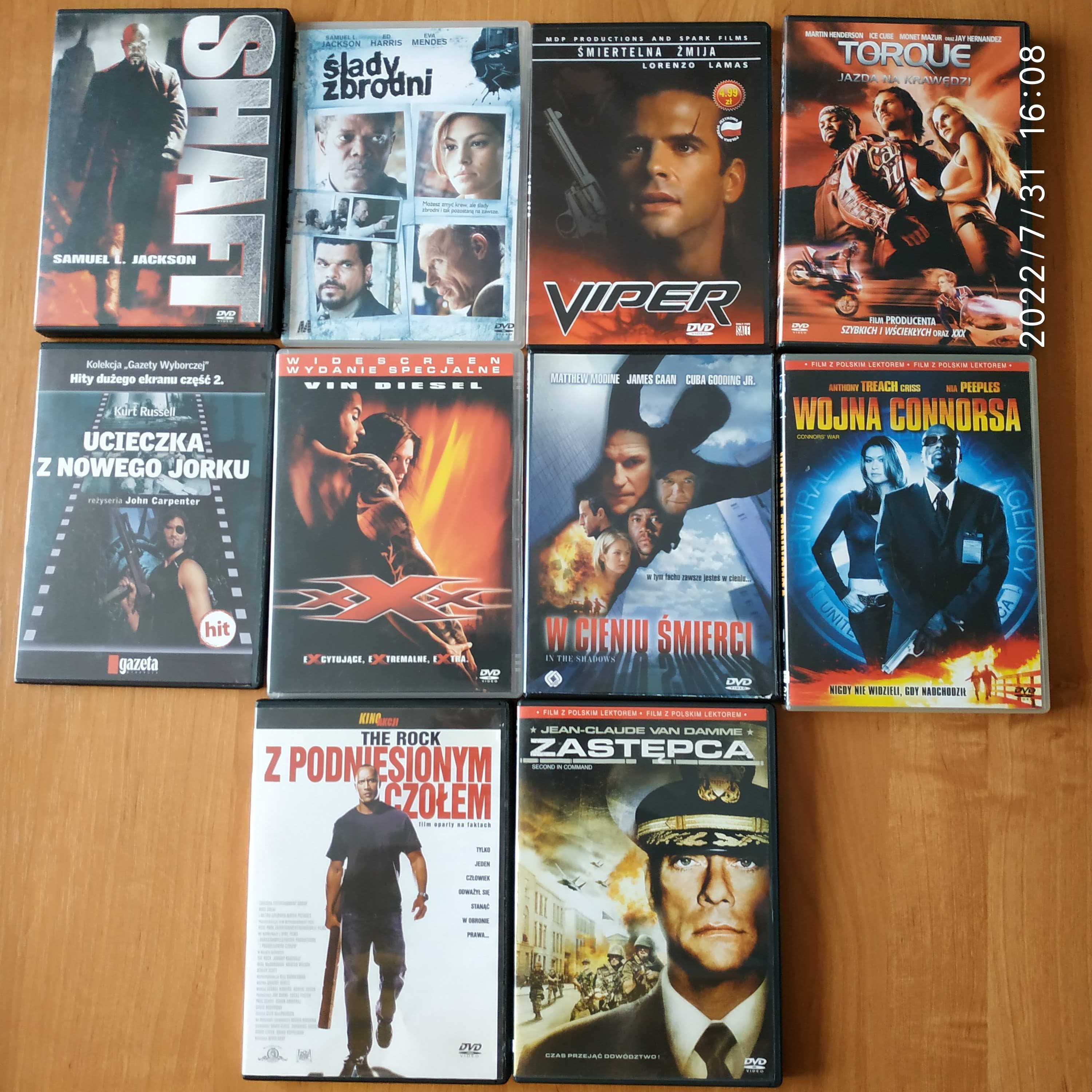 Wyprzedaż filmów - zestaw 22 płyt DVD (Shaft, Medalion, xXx