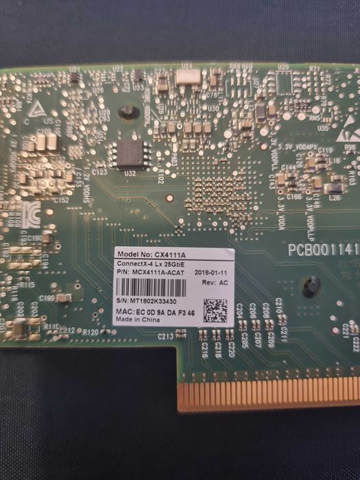 Mellanox ConnectX-4 MCX4111A-ACAT 25 Gbps64585888433282123