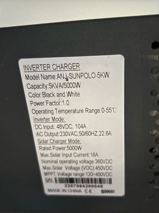 Інвертор  Anenji  ANJ-SUNPOLO-5KW