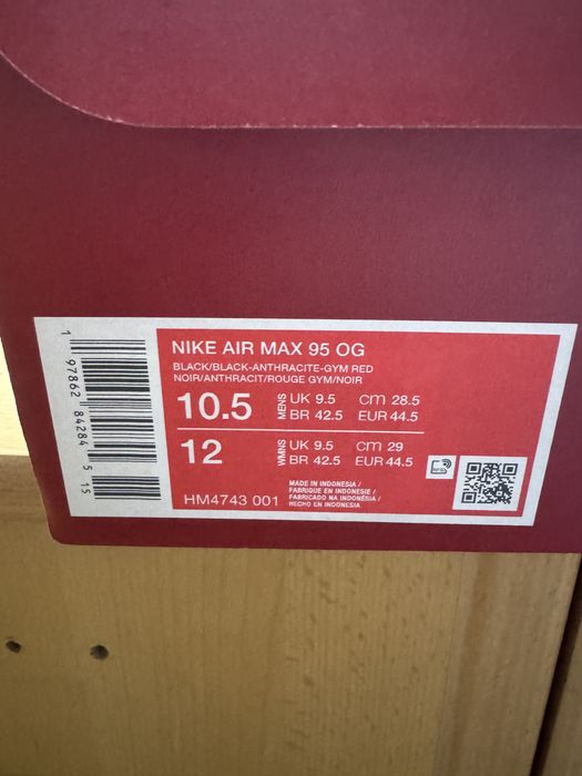 NIKE air max 95 og LEVIS BLACK 44.5