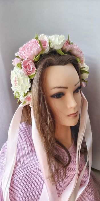 Обруч з квітами із фоамірану