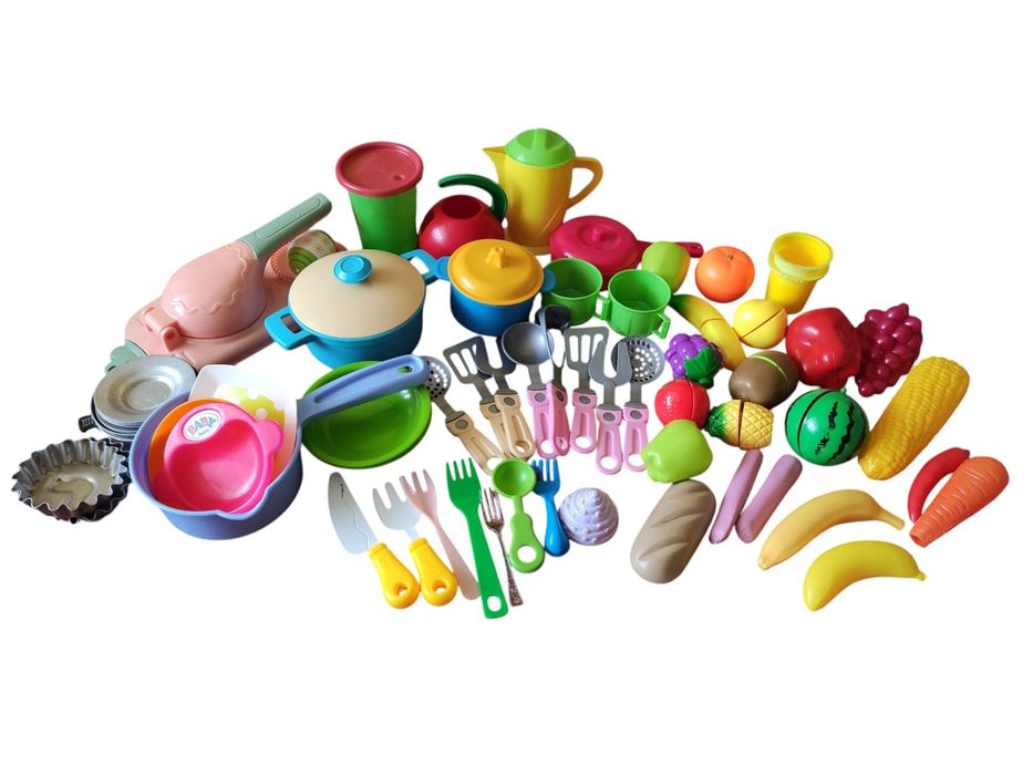 Набір кухаря посуду овочі та фрукти