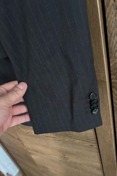 Hugo Boss Marynarka 100% Wełna Virgin Wool Lanificio Tesse 52 L/XL Pinstripe